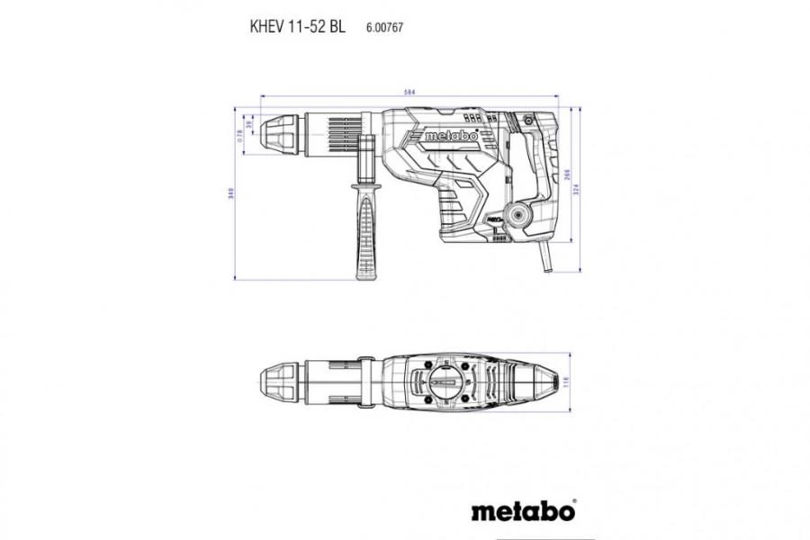 Perforatorius SDS max KHEV 11-52 BL 12,4kg 18,8 J, Metabo
