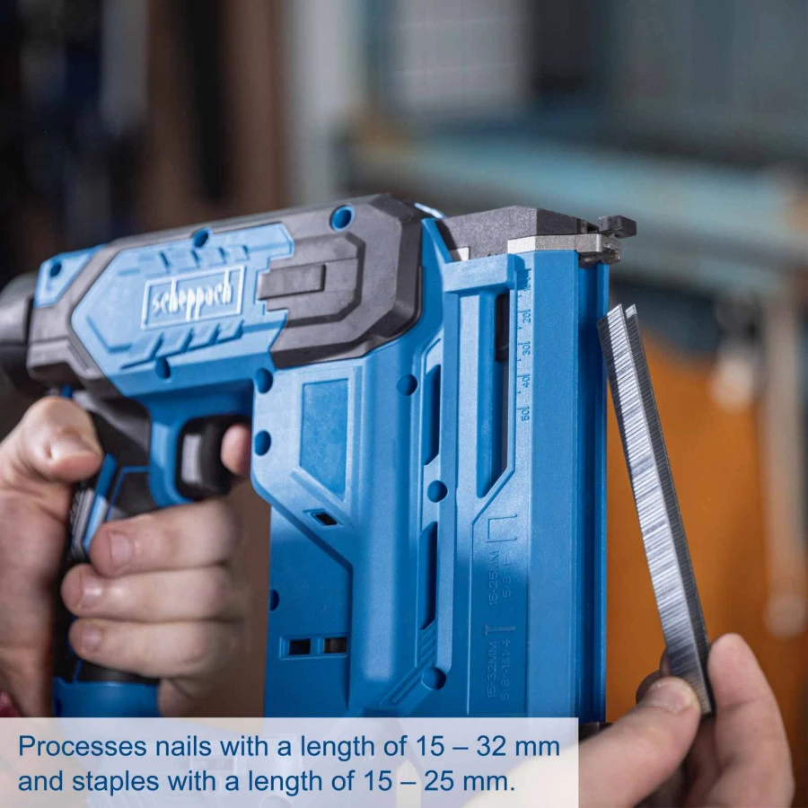 Cordless kabiu ir vinių kalimo įrankis C-NAG180-X - Set S, Scheppach
