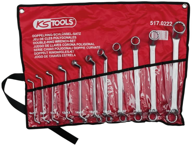 Raktų žiediniais galais komplektas 11vnt., 6-32mm, KS Tools