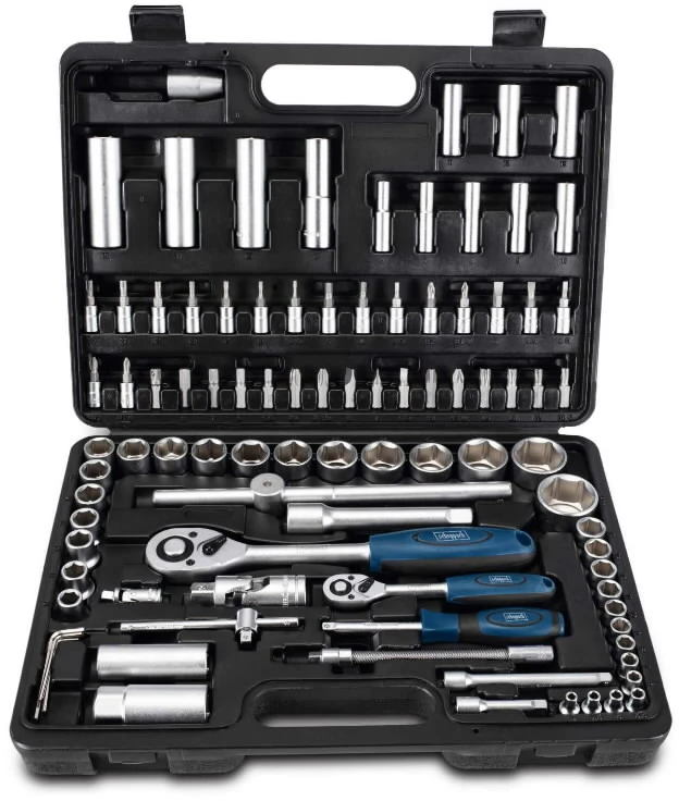 Rankinių įrankių rinkinys TB94 lagamine, 1/4"-1/2", 94 vnt., Scheppach