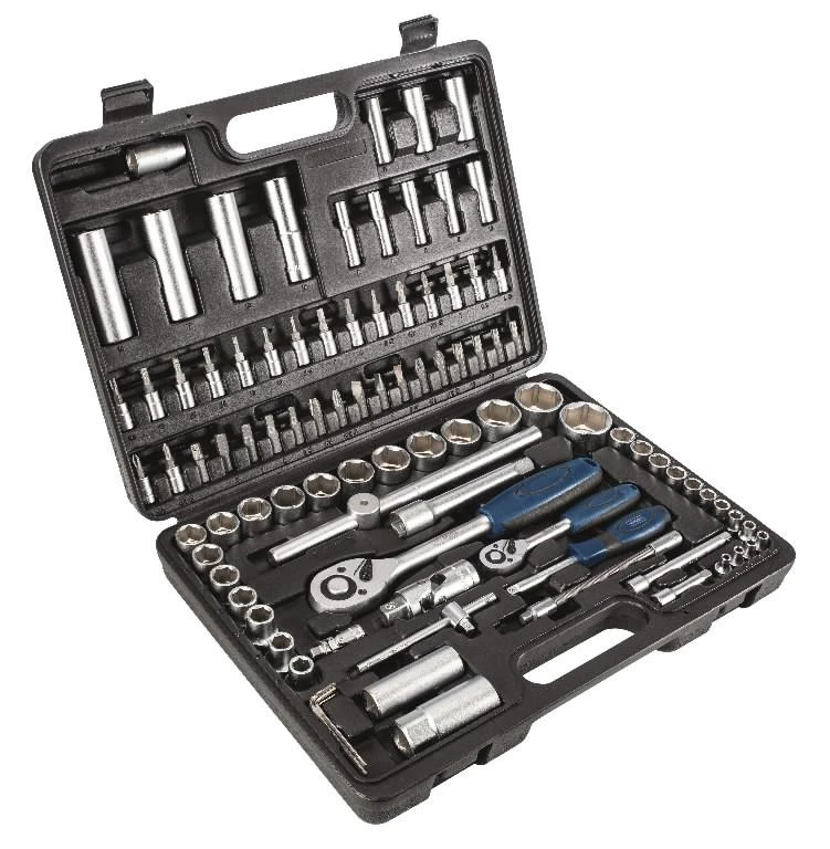 Rankinių įrankių rinkinys TB94 lagamine, 1/4"-1/2", 94 vnt., Scheppach