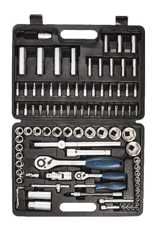Rankinių įrankių rinkinys TB94 lagamine, 1/4"-1/2", 94 vnt., Scheppach