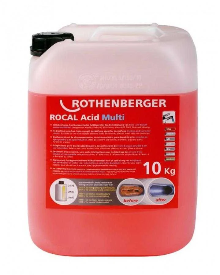 Vamzdžių nukalkinimo koncentratas ROCAL Acid Multi 10 kg, Rothenberger