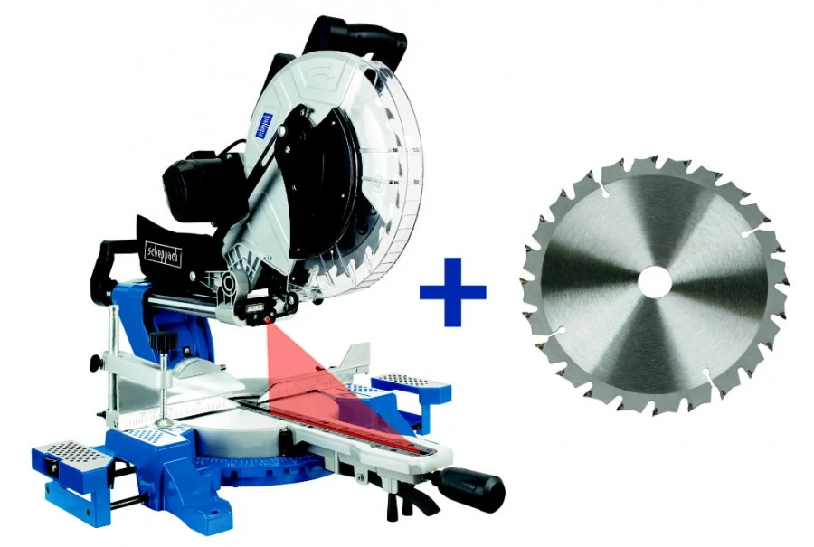 Skersinio pjovimo staklės HM140L + papildomas pjovimo diskas, Scheppach