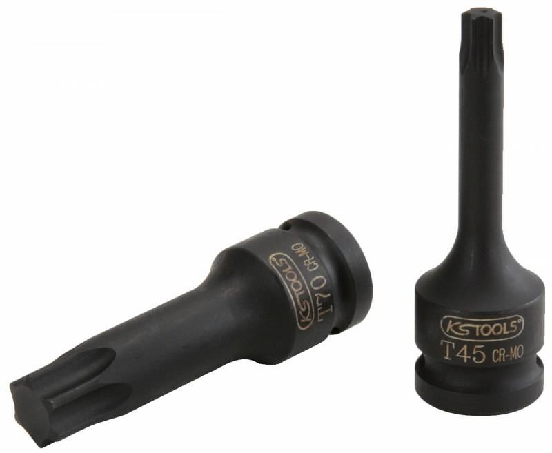 Smūginė galvutė antgalis 1/2" TX45 ilga, KS tools