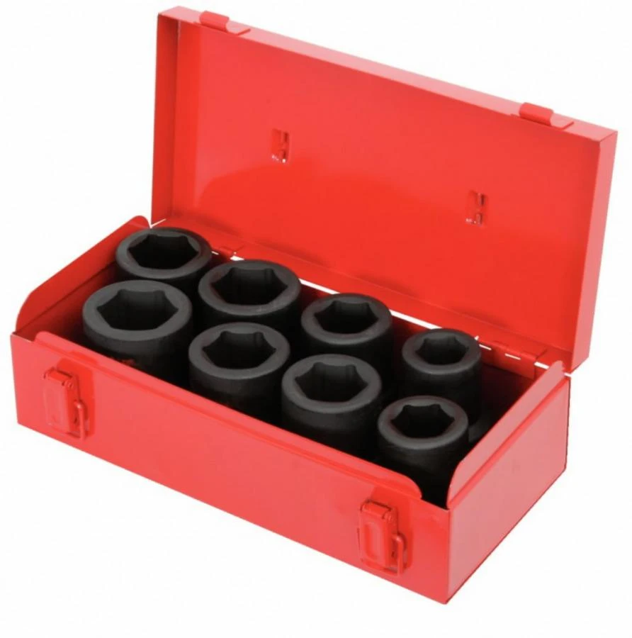 Smūginių galvučių komplektas 1'' 27-38mm 8vnt, KS Tools
