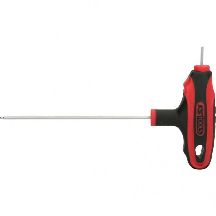 T- formos raktų komplektas, šešiakampiai HEX 2-12 mm, 9 vnt, KS Tools