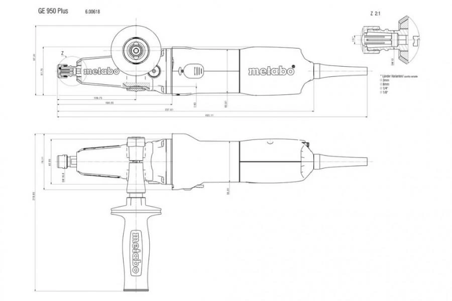 Tiesinis šlifuoklis GE 950 G Plus, Metabo