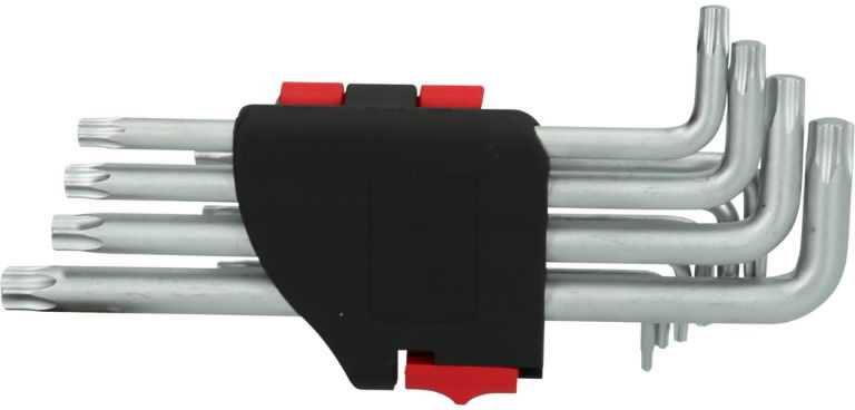 L- raktų komplektas TORX ,T8-T50, 10vnt, ilgi, KS Tools