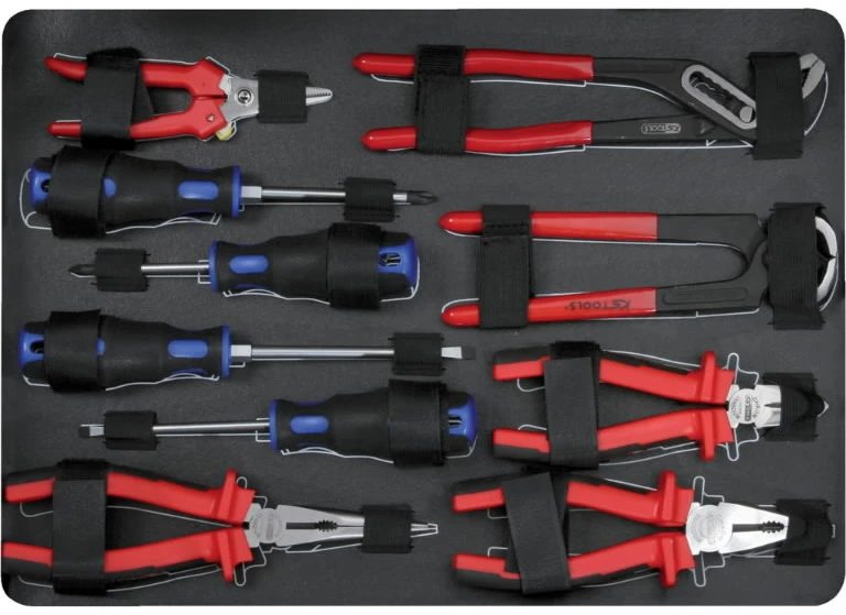 Universalus įrankių komplektas 1/4"+1/2" 127 vnt, KS Tools