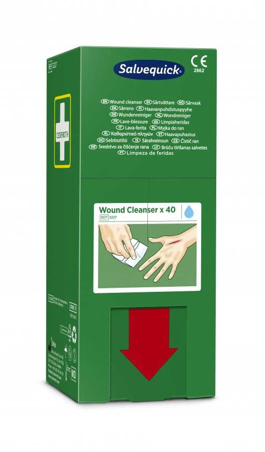 Žaizdų valymo servetėlės (0,9% NaCl, sterilios), 40 vnt, Cederroth
