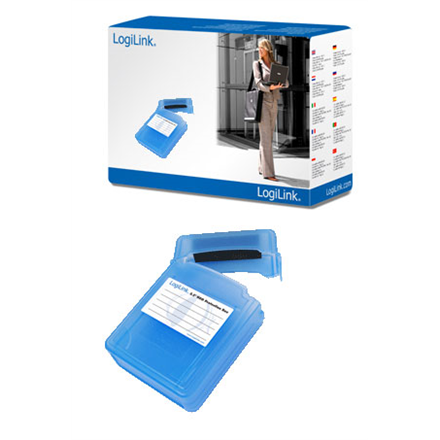 2,5" HDD apsaugos dėžutė 2 HDD, mėlynas Logilink