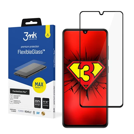 3MK FlexibleGlass Samsung, Galaxy A41, hibridinis stiklas, skaidri ekrano apsauga