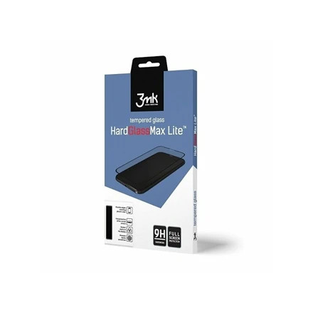 3MK HardGlass Max Lite Samsung A51, grūdintas stiklas, Juodas