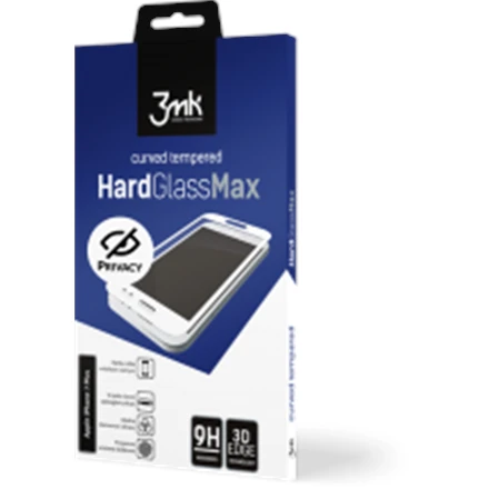 3MK HardGlass Max Privacy ekrano apsauga, Apple, iPhone XS Max, grūdintas stiklas, skaidrus/Juodas
