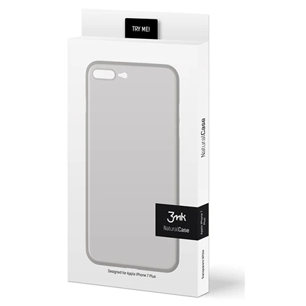 Dėklas 3MK NaturalCase Apple, iPhone 7 Plus, Polipropilenas, Skaidrus Baltas