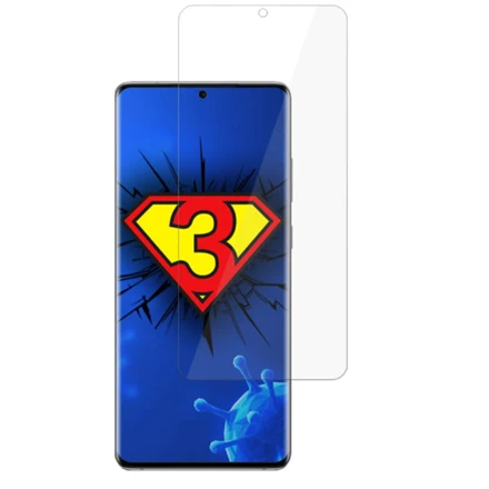 3MK Sidabrinis Protect+ Samsung, Galaxy S20, antimikrobinė plėvelė, skaidrus, montuojamas ant šlapio