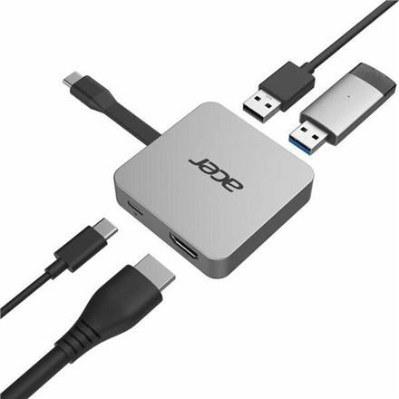 Acer | Prijungimo stotelė 4 in1 | Dokas | USB 3.0 (3.1 Gen 1) Type-C jungtys kiekis 1 | USB 3.0 (3.1 Gen 1) jungtys 2 kiekis | HDMI jungtys kiekis 1