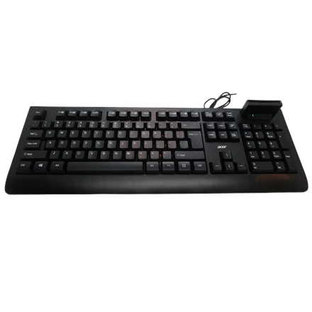 Acer AKW320 | Klaviatūra | su laidu | US | Smart Card Reader | Juodas | Retil pack