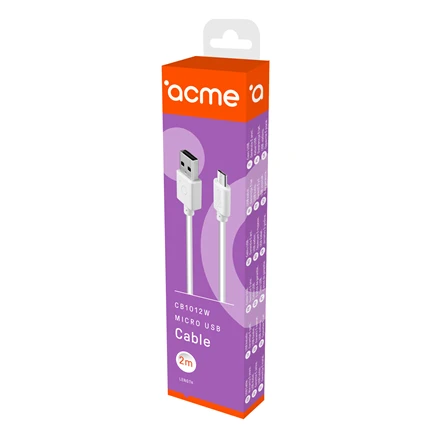 ACME CB1012W micro USB laidas, 2m