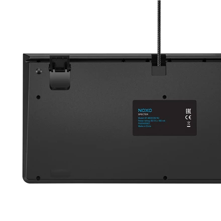 NOXO | Specter | Juodas | Klaviatūra žaidimams | su laidu | Mechaninė | EN/RU | 650 g | Mėlyna Switches