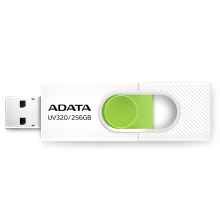 ADATA | USB atmintinė | UV320 | 256 GB | USB A tipo | Baltas/Žalias