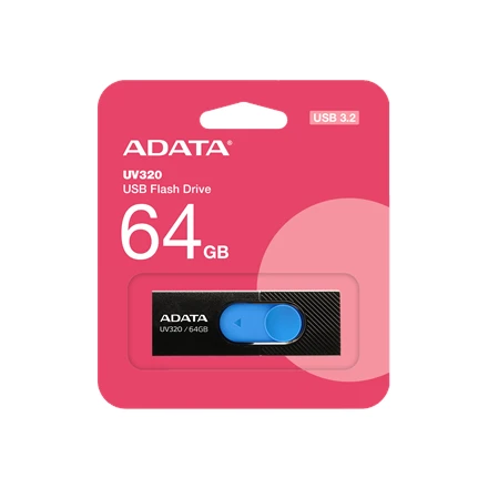 Atmintukas Adata UV320 64GB Juodas/Mėlynas