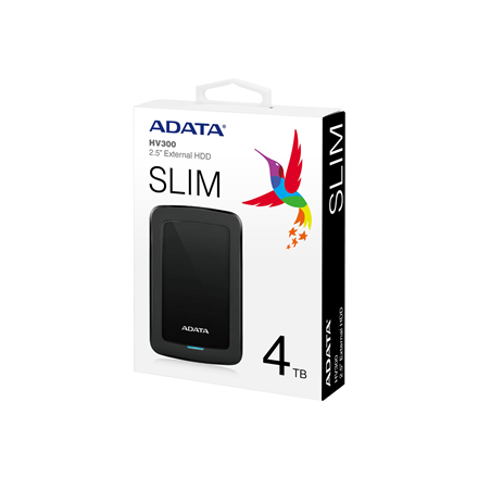 Kietasis išorinis diskas Adata HV300 4TB, 2.5" USB 3.1, Juodas AHV300-4TU31-CBK 