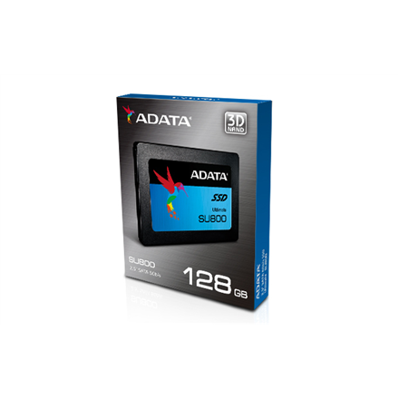ADATA Ultimate SU800 128 GB, SSD form factor 2.5", SSD sąsaja SATA, Skaitymo greitis 560 MB/s, Rašymo greitis 300 MB/s
