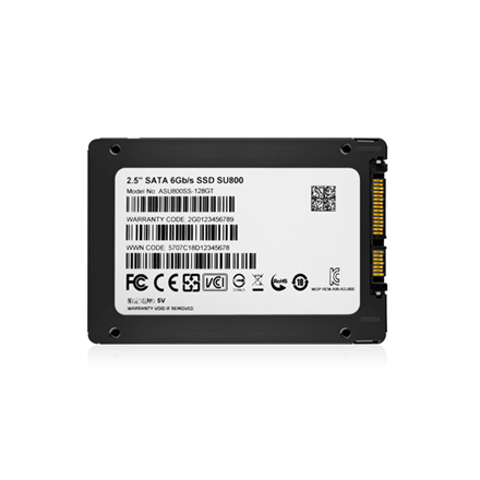 ADATA Ultimate SU800 128 GB, SSD form factor 2.5", SSD sąsaja SATA, Skaitymo greitis 560 MB/s, Rašymo greitis 300 MB/s