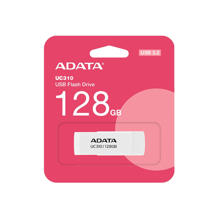 USB laikmena ADATA UC310, 128 GB, Baltos spalvos