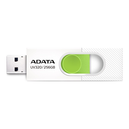 ADATA | USB atmintinė | UV320 | 256 GB | USB A tipo | Baltas/Žalias