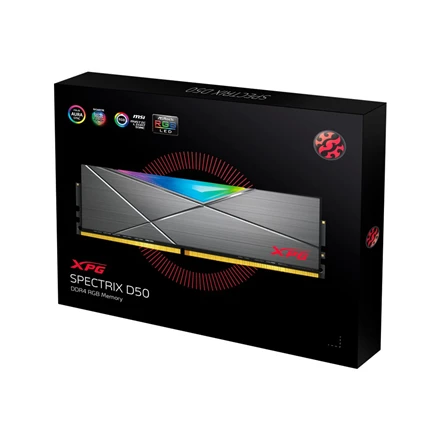 RAM XPG (ADATA) ADATA | XPG SPECTRIX D50 | 16 GB | DDR4 | 3200 MHz | Kompiuteris/serveris | Registracijos Nr. | ECC Nr.