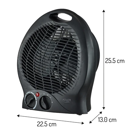 Adler AD 7761 Fan Heater, 2000 W, Juodas | Adler