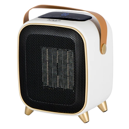 Adler AD 7762 Keraminis šildytuvas su ventiliatoriumi 1000 W, elektrinis šildytuvas su LED, 2 šildymo lygiai 700/1000 W, laikmatis iki 12 h, termostatas 15–45 °C, šalto oro pūtimas