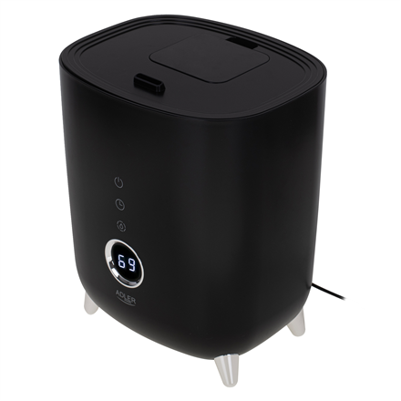 Adler | AD 7972 | Drėkintuvas | 23 W | Vanduo bako talpa 4 L | Tinka kambariams iki 35 m² | Ultragarsinis | Drėkinimo pajėgumas 150-300 ml/val | Juodas