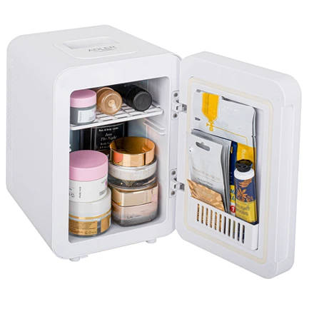 Adler | Mini šaldytuvas with mirror | AD 8085 | Free standing | Larder | Height 27 cm | Šaldytuvas net capacity 4 L | Baltas