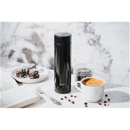 Camry | Thermal Flask | CR 4507bk | Capacity 0.473 L | Material Nerūdijantis plienas/Silicone | Juodas