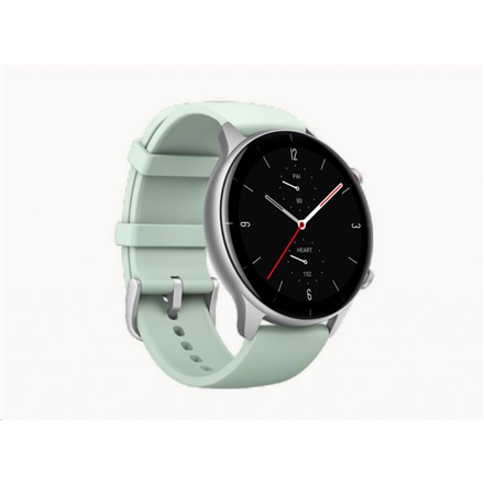 Išmanusis laikrodis Amazfit GTR 2e, Sidabrinės spalvos su šviesiai žaliu  dirželiu | Varle.lt