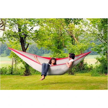 Amazonas Silk Traveller XXL (raudonas-sidabrinis) Travel Hamakas, 320x230 cm, 200 kg