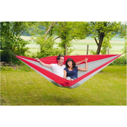 Amazonas Silk Traveller XXL (raudonas-sidabrinis) Travel Hamakas, 320x230 cm, 200 kg