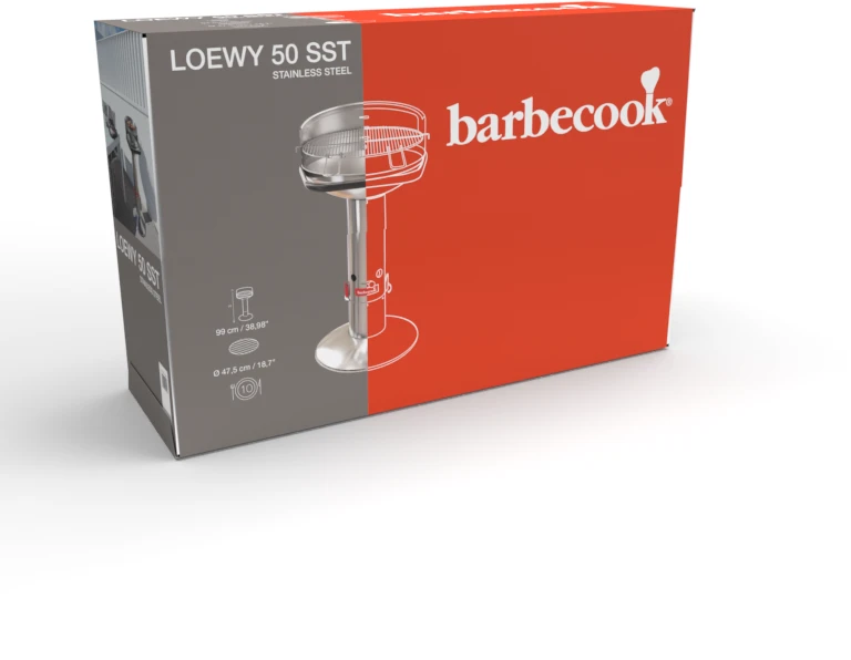 Anglinė kepsninė Barbecook Charcoal Barbecue Loewy 50 SST | 51.5 x 56 x 99 cm | BC-CHA-1005 |