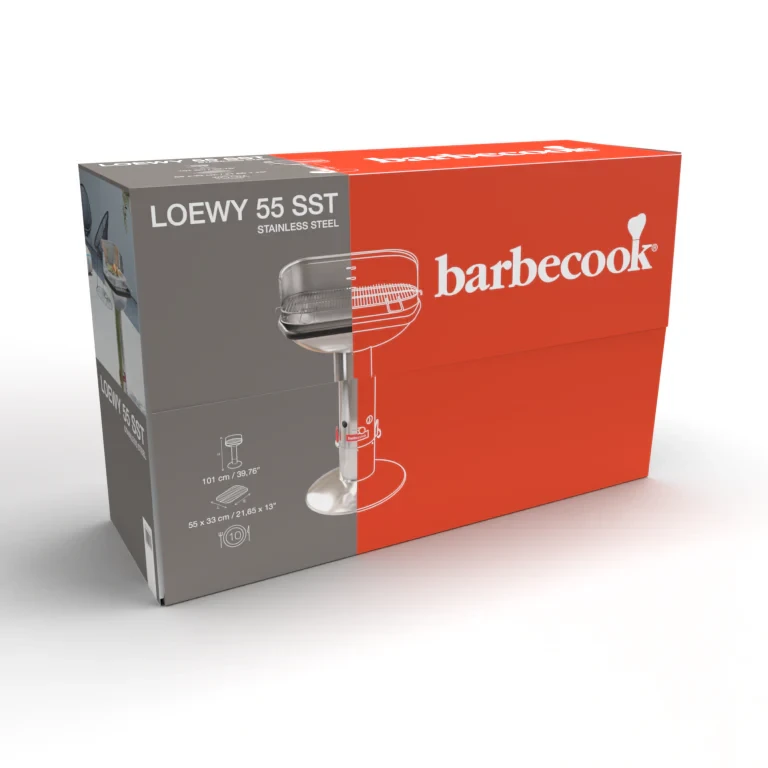Anglinė lauko kepsninė Barbecook Loewy 55 SST 59.8 x 35.4 x 101 cm | BC-CHA-1004 | Sidabrinė