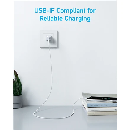 Anker | 322 nailono kabelis, Baltas | A81H5G21 | USB-A į USB-C