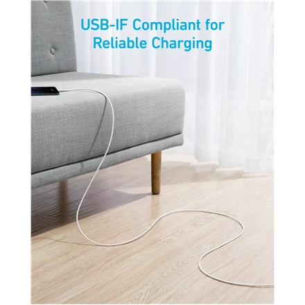 Anker | 322 nailono kabelis, Baltas | A81H5G21 | USB-A į USB-C