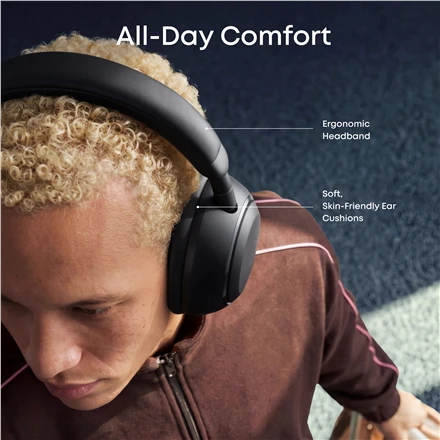 Anker Soundcore ausinės | Space 2 | Ant ausų | Mikrofonas | Reaktyvinė juoda | Triukšmo slopinimas