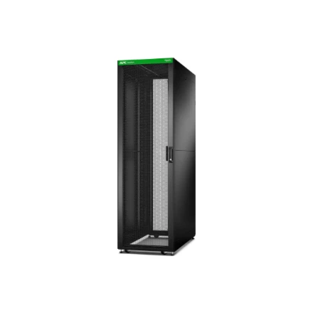 APC Easy Rack 600mm/42U/1100mm su stogu, šoniniu skydeliu, ratukais, kojomis ir 4 laikikliais, be dugno, juodas | Schneider Electric