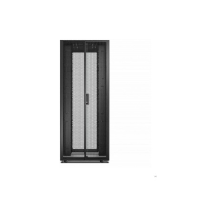 Schneider Electric Apc Easy Rack 800mm/42U/1200mm su stogu, šoniniu skydeliu, ratukais, kojomis ir 4 laikikliais, be dugno, juodas