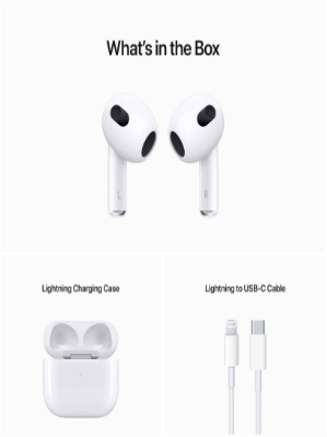 Apple AirPods (3-ios kartos) su MagSafe įkrovimo dėklu