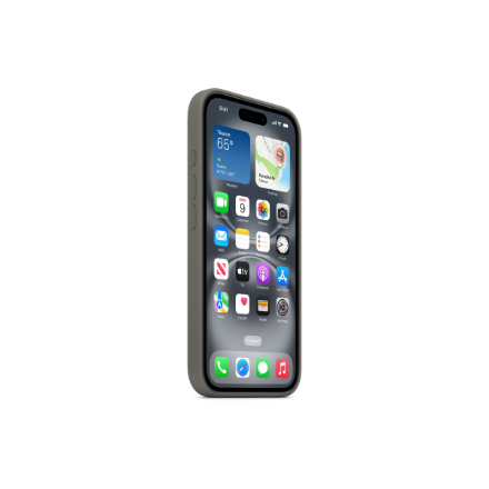 Apple iPhone 16 Silikoninis dėklas with MagSafe - Stone Gray